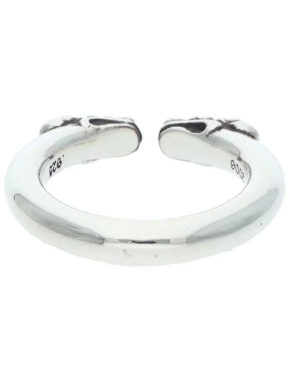 Chrome Hearts Double Dog Ring Dog Silver